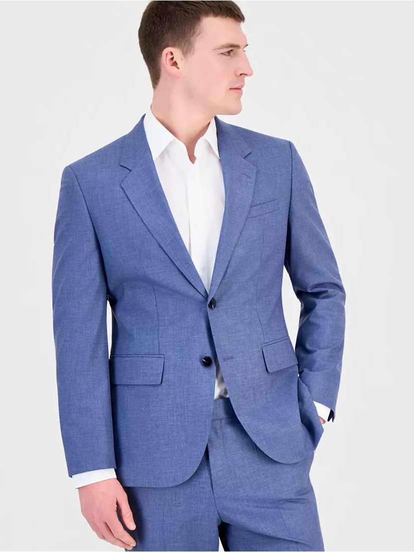Hugo Boss Modern-Fit Men’s Wool Suit Jacket 38s